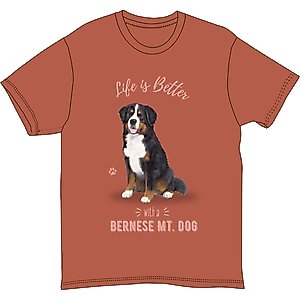 E&S PETS Bernese Mt. Dog T-Shirt, Red, Large
