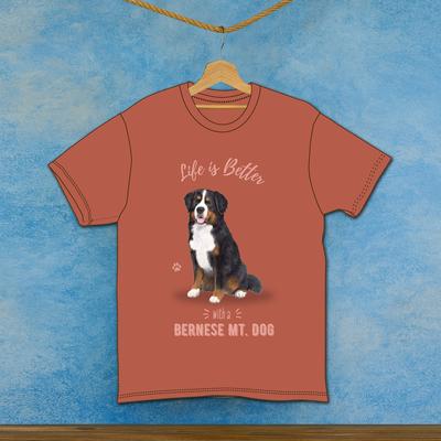 Show full view: E&S PETS Bernese Mt. Dog T-Shirt, Red, Large slide 3 of 3