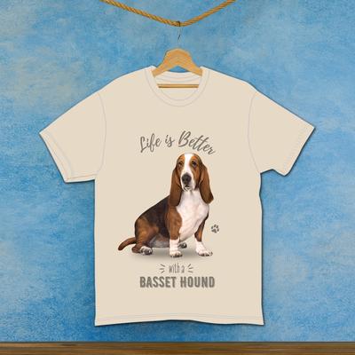 Show full view: E&S PETS Basset Hound T-Shirt, Ivory, X-Large slide 3 of 3