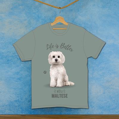 Show full view: E&S PETS Maltese T-Shirt, Green, Medium slide 3 of 3