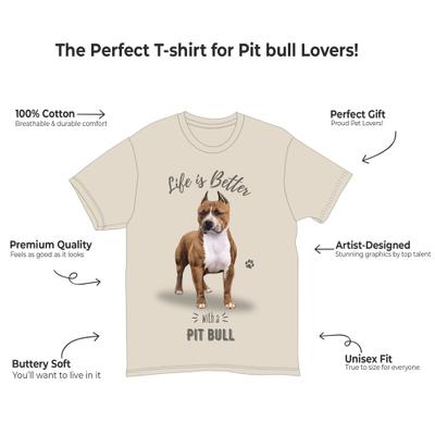 Show full view: E&S PETS Pit Bull T-Shirt, Ivory, Small slide 2 of 3