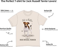 E&S PETS Jack Russell Terrier T-Shirt, Ivory, X-Large slide 2 of 3