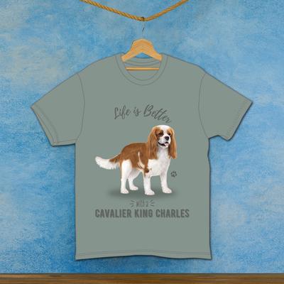 Show full view: E&S PETS Cavalier King Charles T-Shirt, Green, Large slide 3 of 3