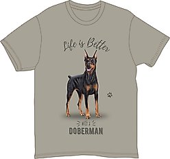 E&S PETS Doberman T-Shirt, Green, Large