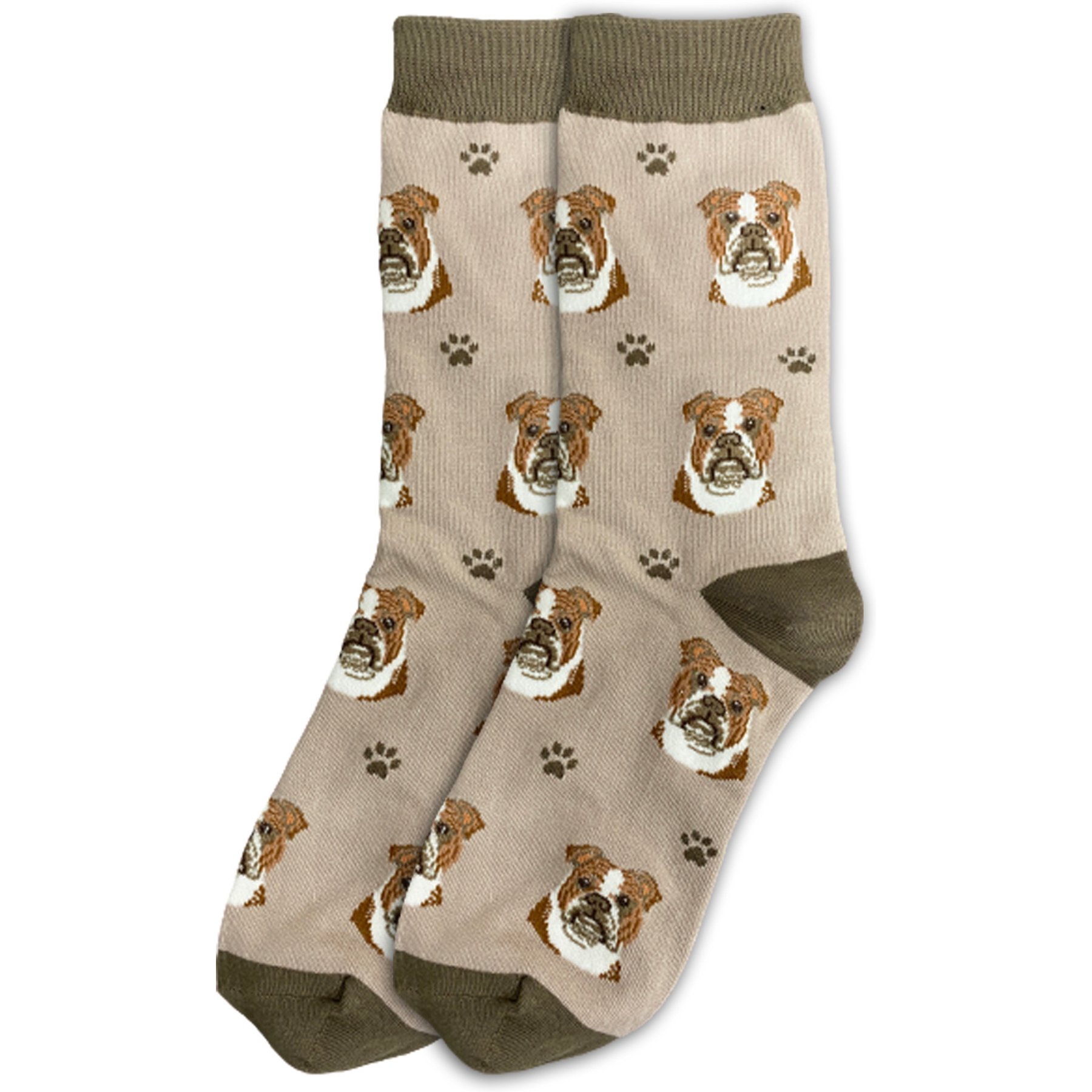 E&S PETS Bulldog Sock Daddy, Cream, one size