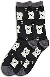 E&S PETS Westie Sock Daddy, Black, one size