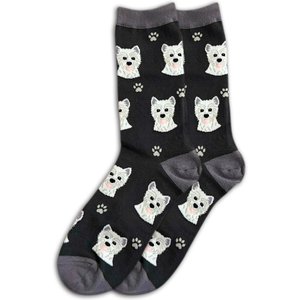 E&S PETS Westie Sock Daddy, Black, one size