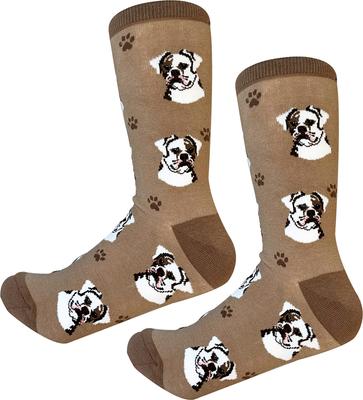 Show full view: E&S PETS American Bulldog Sock Daddy, Brown, one size slide 3 of 4