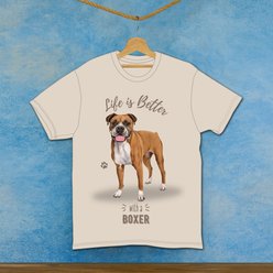 E&S PETS Boxer T-Shirt, Ivory, Medium slide 2 of 4