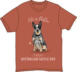 E&S PETS Australian Cattle T-Shirt, Red, Large