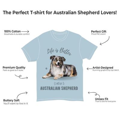 Show full view: E&S PETS Australian Shepherd T-Shirt, Blue, Large slide 2 of 3
