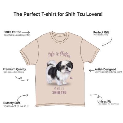 Show full view: E&S PETS Shih Tzu T-Shirt, Ivory, Medium slide 2 of 3