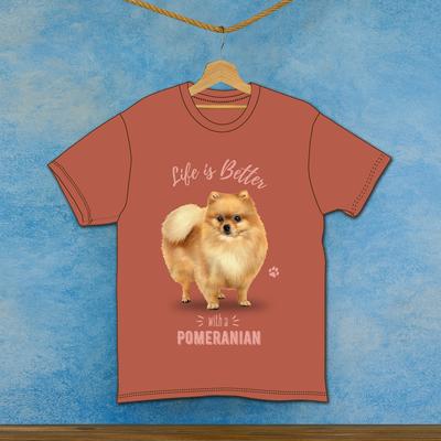 Show full view: E&S PETS Pomeranian T-Shirt, Red, Large slide 3 of 3