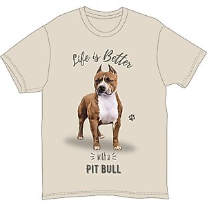 E&S PETS Pit Bull T-Shirt, Ivory, X-Large