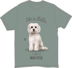 E&S PETS Maltese T-Shirt, Green, Large