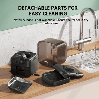 Show full view: ONIZOOMI Smart Camera 2.4G Automatic Cat & Dog Feeder, Black, 25-Cup slide 7 of 9