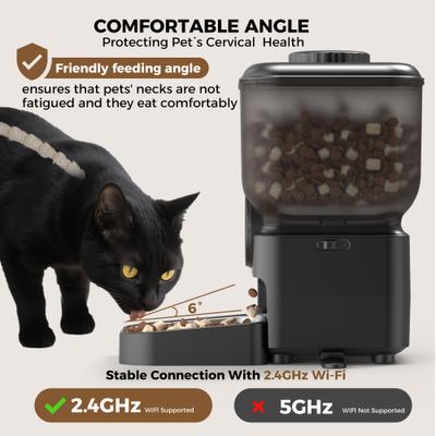 Show full view: ONIZOOMI Smart Automatic 2.4G WiFi Cat & Dog Feeder, Black, 25-Cup slide 4 of 10