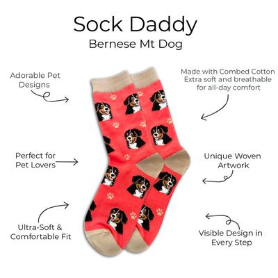 Show full view: E&S PETS Bernese Mt. Dog Sock Daddy, Peach, one size slide 2 of 4