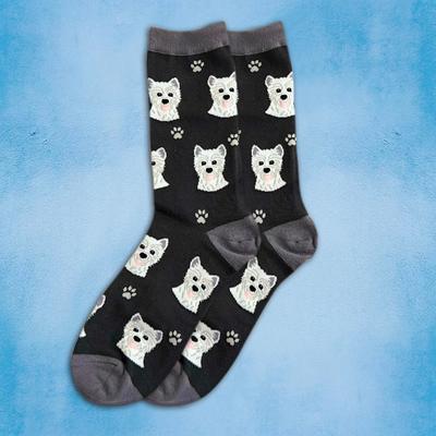 Show full view: E&S PETS Westie Sock Daddy, Black, one size slide 4 of 4
