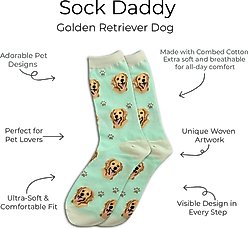 E&S PETS Golden Retriever Sock Daddy, Teal, one size slide 2 of 4