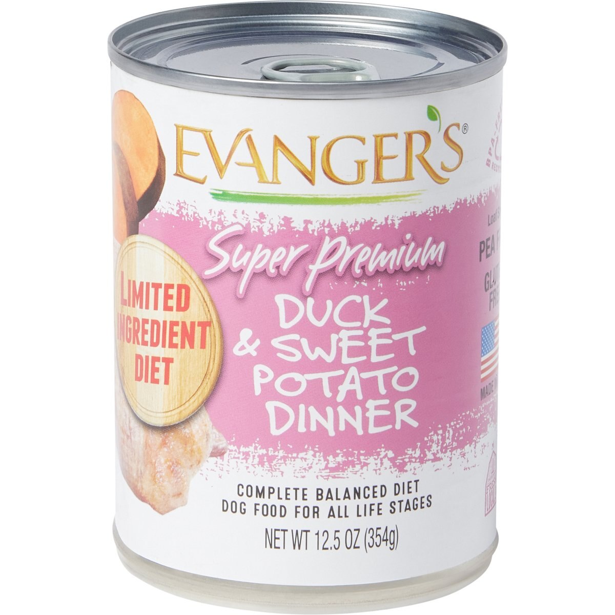 Evanger's Duck & Sweet Potato Canned Dog Food, 13-oz, 12 ct