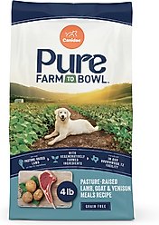 CANIDAE Farm To Bowl Pasture-Raised Lamb, Goat & Venison Meals Recipe Dry Dog Food, 4-lb bag