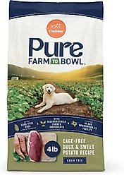 CANIDAE Pure Farm To Bowl Cage-Free Duck & Sweet Potato Recipe Dry Dog Food, 4-lb bag