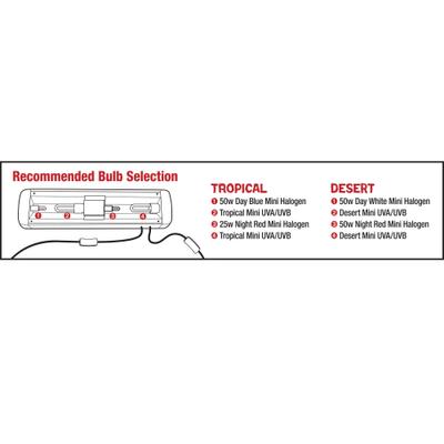 Show full view: Zilla Pro Sol Reptile Terrarium Lamp Fixture, Black, 20-in slide 5 of 10