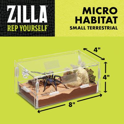Show full view: Zilla Micro Habitat Terrariums with Locking Latch Terrestrial, Small slide 4 of 11