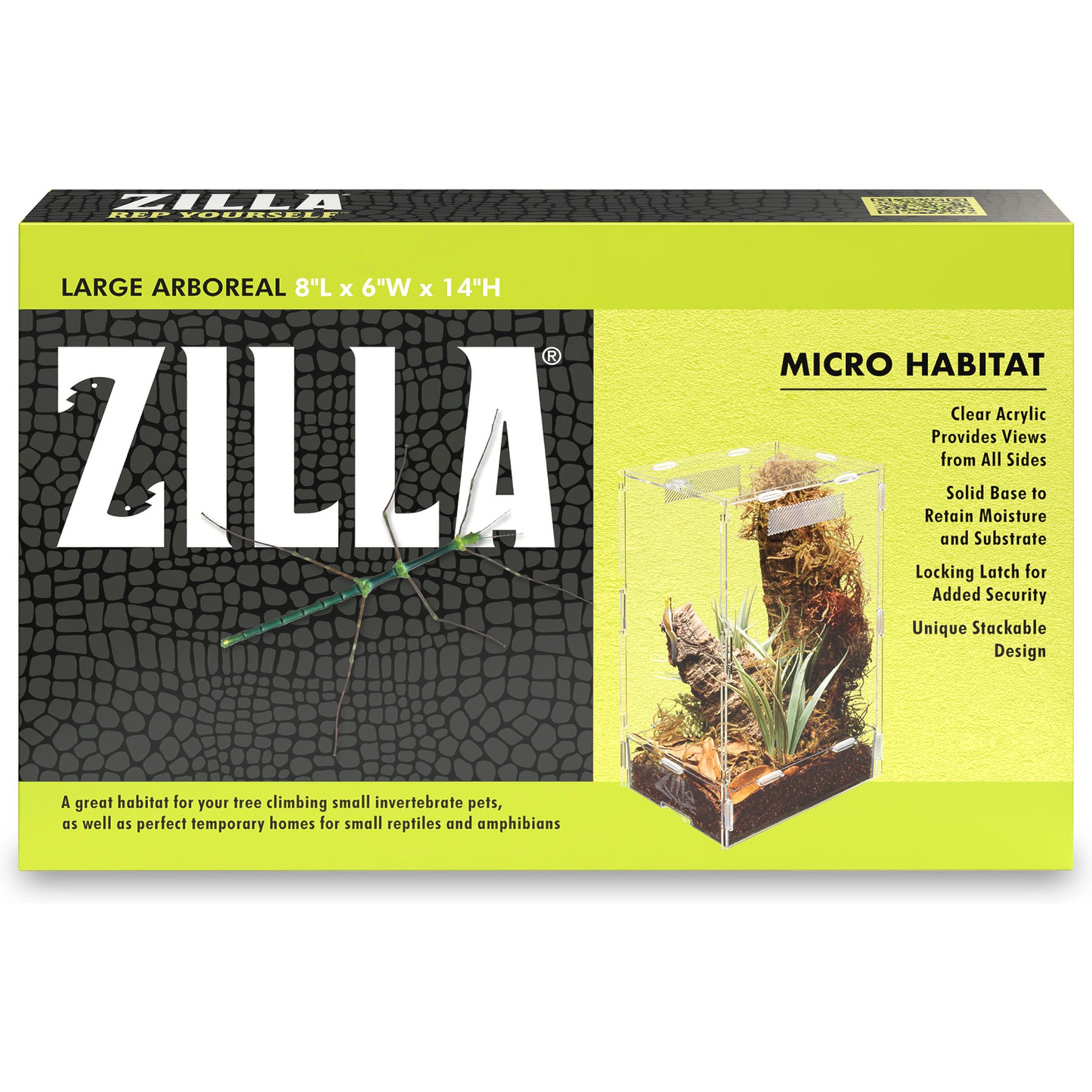 ZILLA Micro Habitat Terrariums with Locking Latch Arboreal