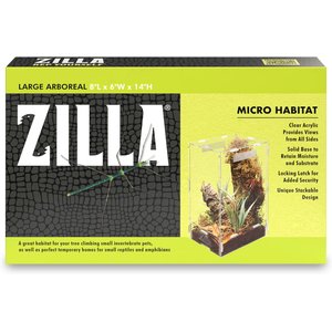 Zilla Micro Habitat Terrariums with Locking Latch Arboreal, Large