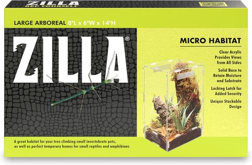ZILLA Micro Habitat Terrariums with Locking Latch Arboreal, Large