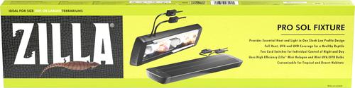 Show full view: Zilla Pro Sol Reptile Terrarium Lamp Fixture, Black, 20-in slide 7 of 10