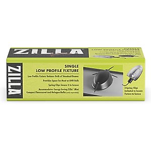 Zilla Fixture Low Profile G9 Reptile Terrarium Lamp Fixture, Single