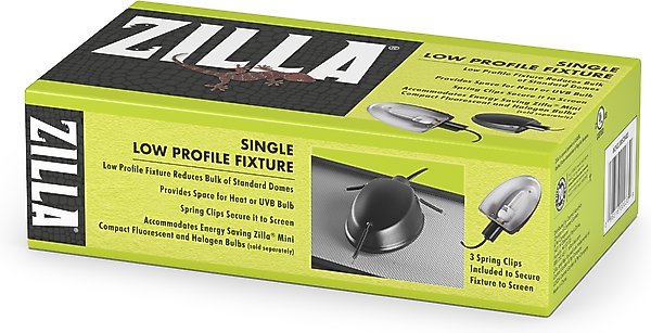 ZILLA Fixture Low Profile G9 Reptile Terrarium Lamp Fixture