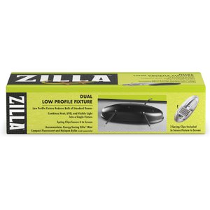 Zilla Fixture Low Profile G9 Reptile Terrarium Lamp Fixture, Dual