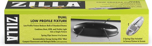 Show full view: Zilla Fixture Low Profile G9 Reptile Terrarium Lamp Fixture, Dual slide 3 of 5