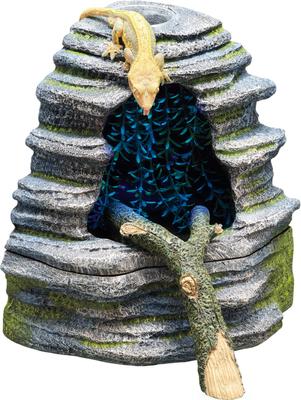 Show full view: Zilla Spring Cave Decor with Blue LED Rain Chamber, One Size slide 2 of 11