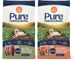 CANIDAE PURE Limited Ingredient Lamb, Goat & Venison Meals Recipe + Salmon & Sweet Potato Recipe Dry Dog Food