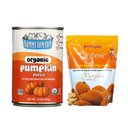 Nummy Tum-Tum Pure Organic Pumpkin Canned Dog & Cat Food Supplement, 15-oz, case of 12 + Grandma Lucy's Organic Pumpkin Oven Baked Dog Treats, 14-oz bag