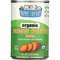 Nummy Tum-Tum Pure Organic Sweet Potato Canned Dog & Cat Food Supplement, 15-oz, case of 12