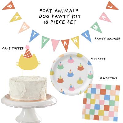 Show full view: Sweet Paws x Five Dot Post "Pawty Animal" CAT Mini Pawty Pack, 18 piece set slide 8 of 10