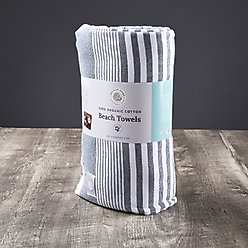 Delilah Home 100% Organic Cotton Sunset Beach Towel, Blue, 36 x 72-in