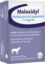 Meloxidyl (Meloxicam) Oral Suspension for Dogs, 1.5 mg/mL, 200 mL bottle