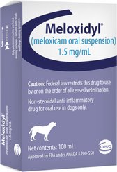 Meloxidyl (Meloxicam) Oral Suspension for Dogs, 1.5 mg/mL, 100 mL bottle
