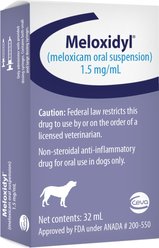 Meloxidyl (Meloxicam) Oral Suspension for Dogs, 1.5 mg/mL, 32 mL bottle