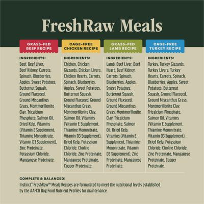Show full view: Instinct FreshRaw Meals Variety Pack Dog Food, 8-oz, case of 6 slide 8 of 10