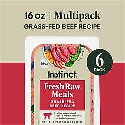 Instinct FreshRaw Meals Grain-Free Grass-Fed Beef Recipe Dog Food, 16-oz, case of 6 slide 2 of 8