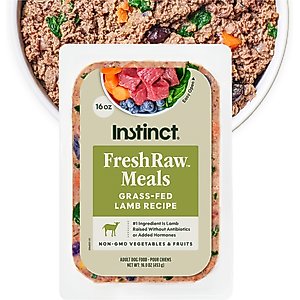 Instinct FreshRaw Meals Grain-Free Grass-Fed Lamb Recipe Dog Food, 16-oz, case of 6