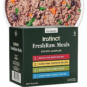 Instinct FreshRaw Meals Variety Pack Dog Food, 8-oz, case of 6